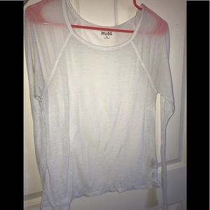 Translucent white long sleeve